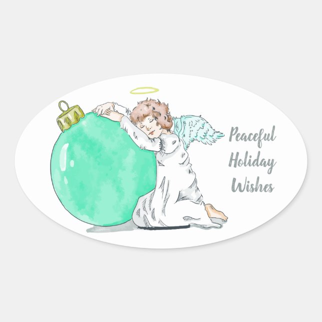 Christmas Angel custom text stickers (Front)