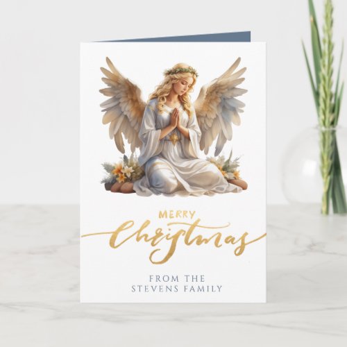 Christmas Angel Folded Photo Card