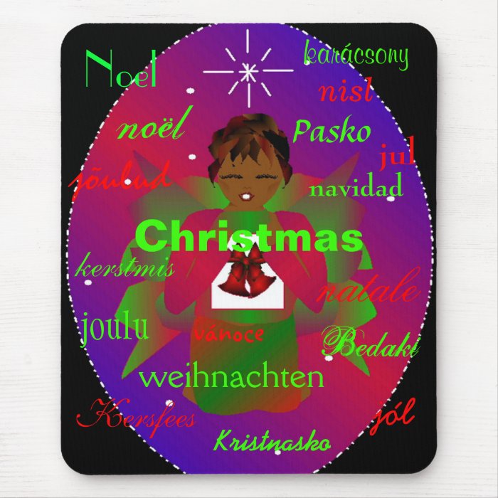 "Christmas Angel Around The World IV" Mousepa Mouse Pad