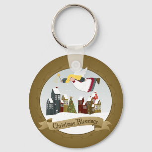 Christmas Angel - Glad Tidings, Christmas Blessing Keychain