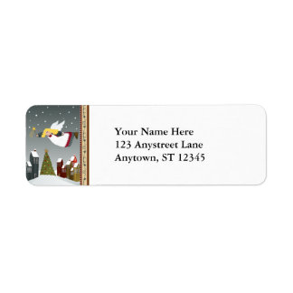 Christmas Angel - Glad Tidings, Christmas Blessing Label