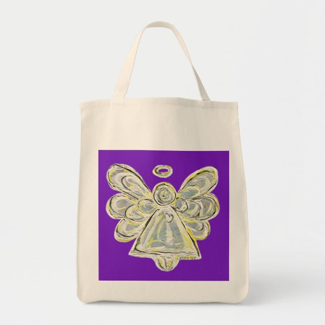 Christmas Angel Holiday Art Custom Tote Bag (Front)