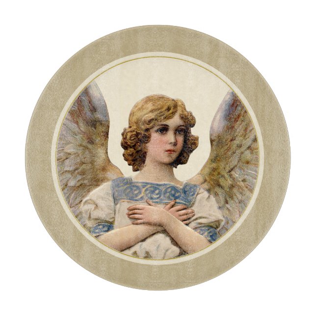 Christmas Angel Holiday Cheeseboard Cookie Plate Cutting Board (Front)