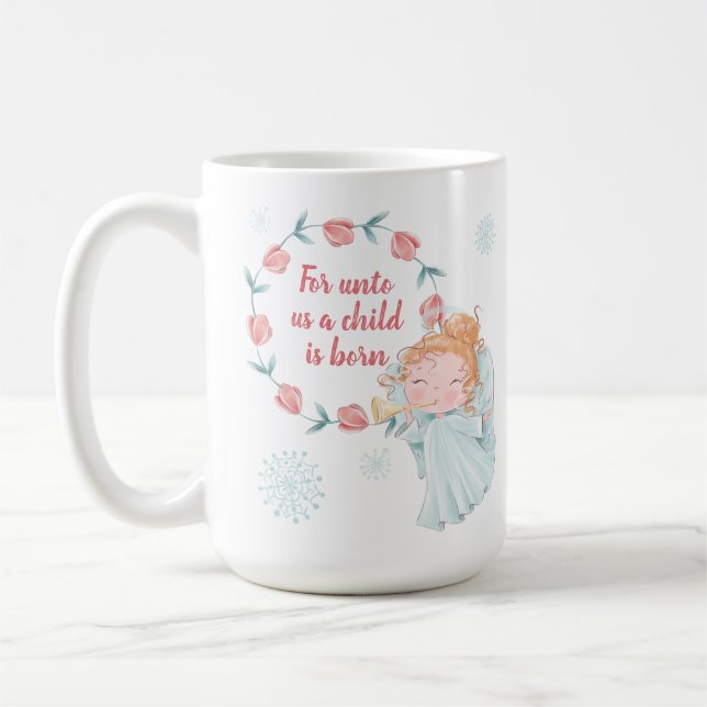 Christmas Angel Holiday Coffee Mug (Left)