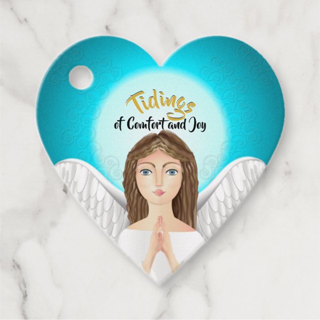 Christmas Angel Holiday Favor Tags (Front)