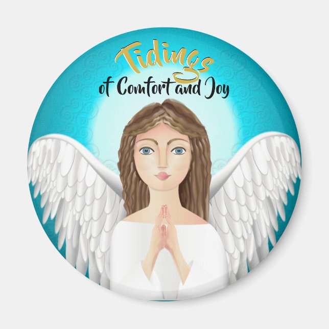 Christmas Angel Holiday Magnet (Front)