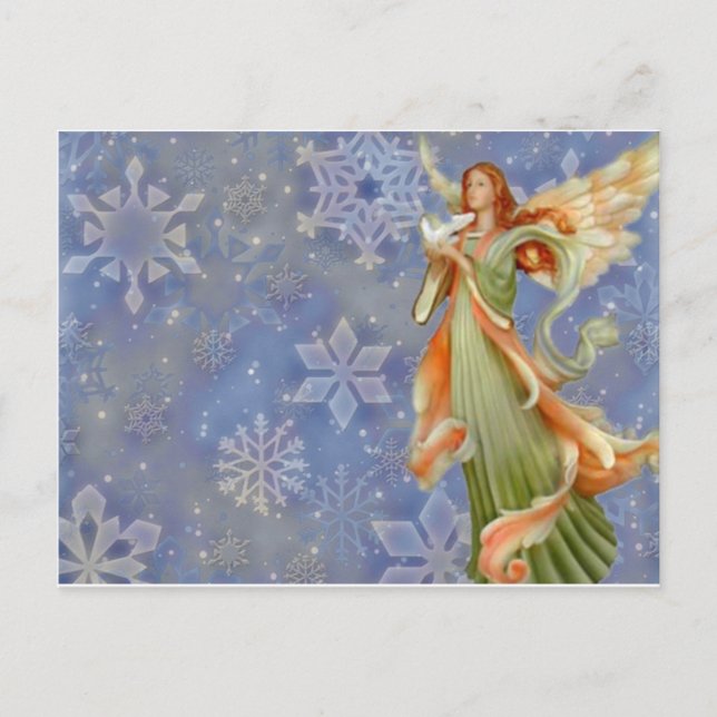 Christmas Angel Holiday Postcard (Front)