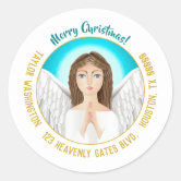 PRAYING HANDS CLASSIC ROUND STICKER, Zazzle