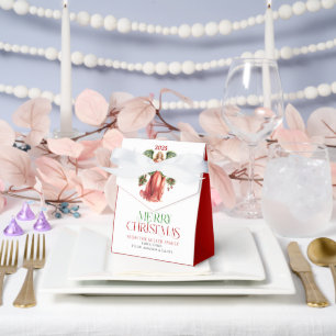 Christmas Angel Merry Christmas Festive Typography Favor Boxes