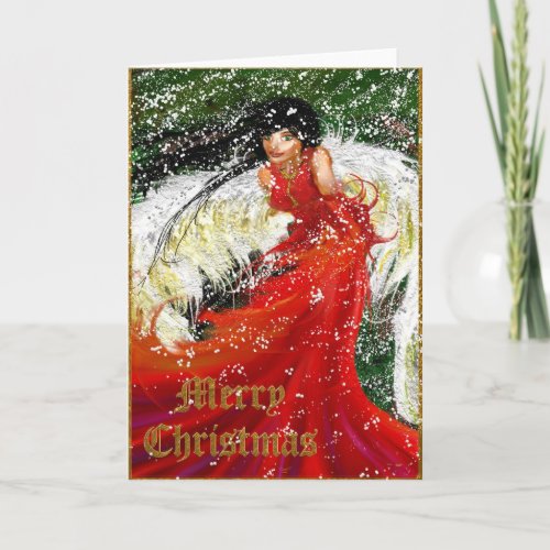 Christmas angel _ Merry Christmas Holiday Card