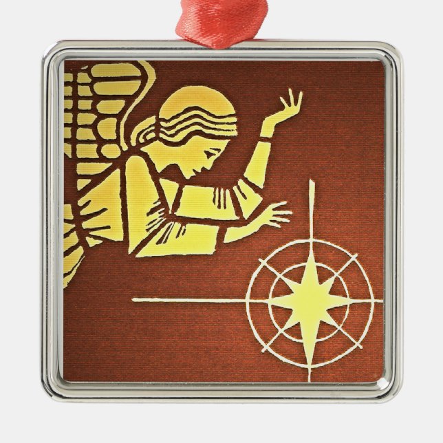 Christmas Angel Metal Ornament (Front)