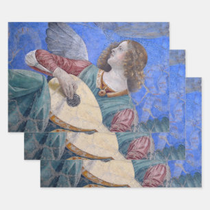 Christmas Angel Musician Melozzo da Forli Vatican Wrapping Paper Sheets