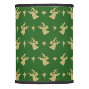 Christmas Angel Nativity Star Green Gold Lamp Shade