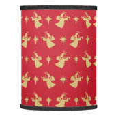 Christmas Angel Nativity Star Red Gold Lamp Shade (Left)