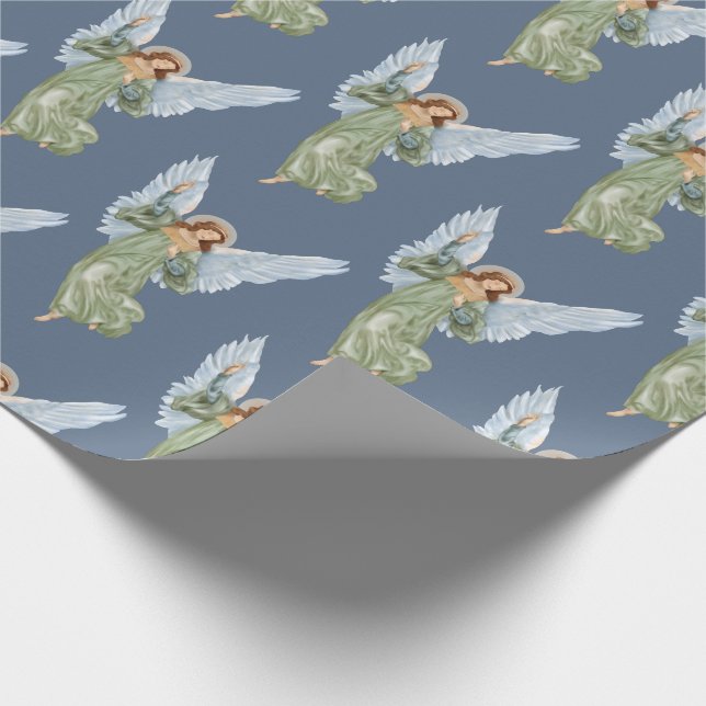 Christmas Angel Nativity Wrapping Paper (Corner)