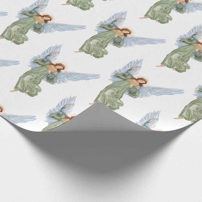 Christmas Angel Nativity Wrapping Paper (Corner)