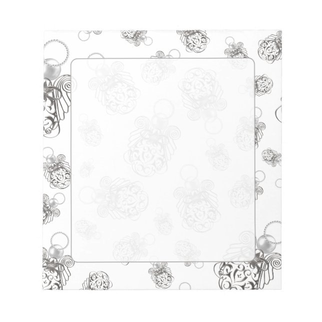 Christmas Angel of Peace Holiday Collage Pattern Notepad (Front)