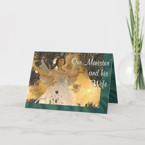 Christmas Angel on Teal customize any Holiday Card