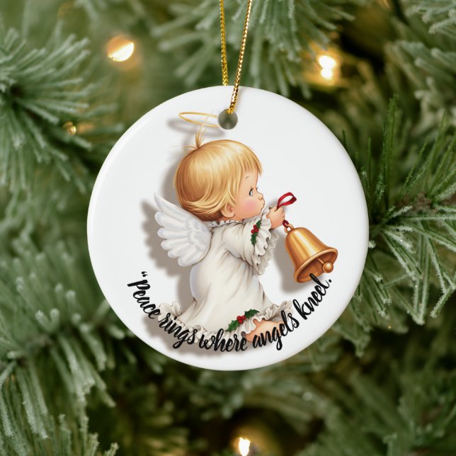 Christmas Angel Ornament with a Bell (Tree)