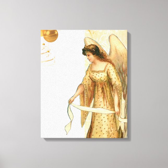 Christmas Angel & Ornaments  Canvas Print (Front)