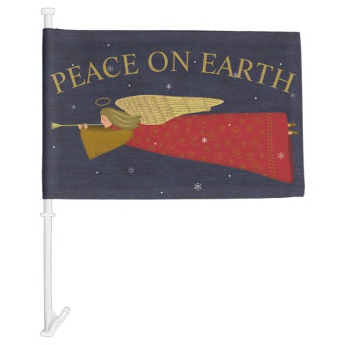 Christmas Angel Peace on Earth Car Flag