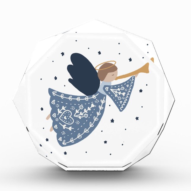 Christmas Angel Peace on Earth Heavenly Holiday Acrylic Award (Front)