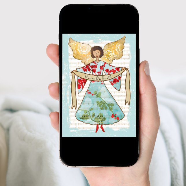 Christmas Angel Peace on Earth  Holiday Card (Front Digital)