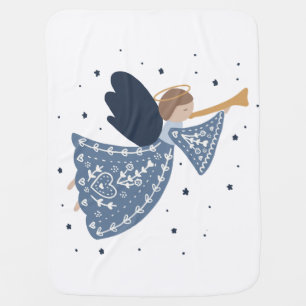 Christmas Angel Peace on Earth Holiday Heartfelt Baby Blanket