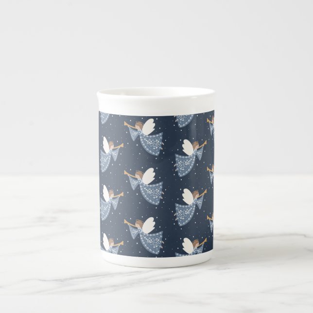 Christmas Angel Peace on Earth Holiday Heartfelt Bone China Mug (Front)