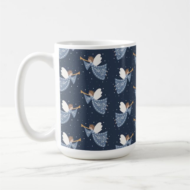 Christmas Angel Peace on Earth Holiday Heartfelt Coffee Mug (Left)
