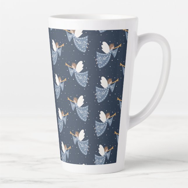 Christmas Angel Peace on Earth Holiday Heartfelt Latte Mug (Right)
