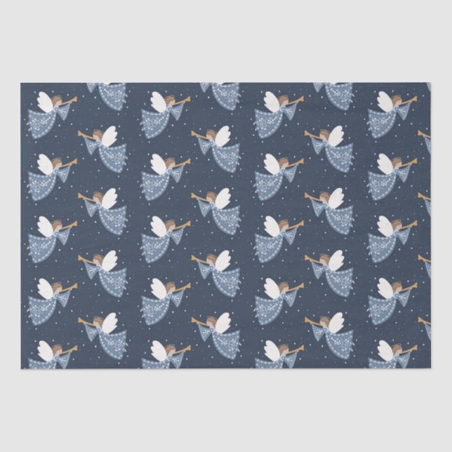 Christmas Angel Peace on Earth Holiday Heartfelt Tissue Paper (Front)