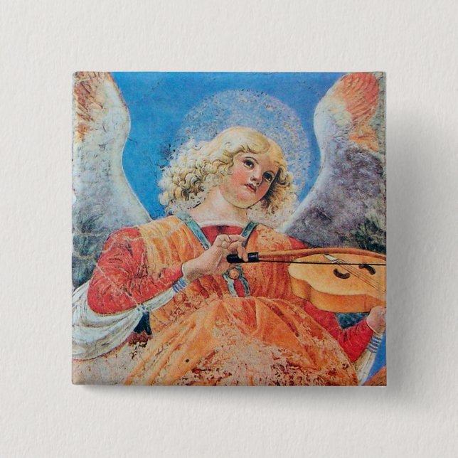 CHRISTMAS ANGEL PINBACK BUTTON (Front)