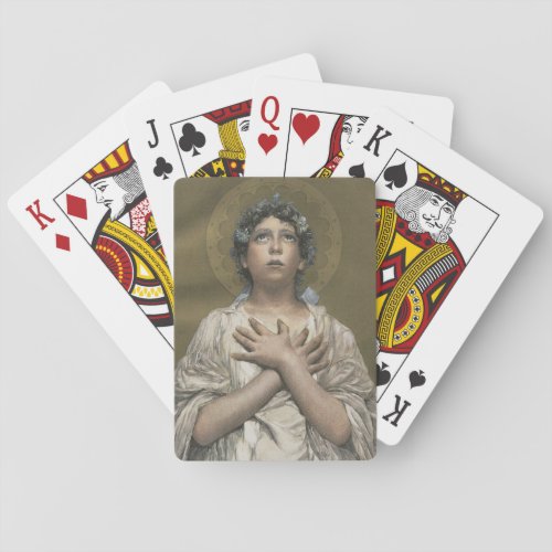 Christmas Angel Poker Cards