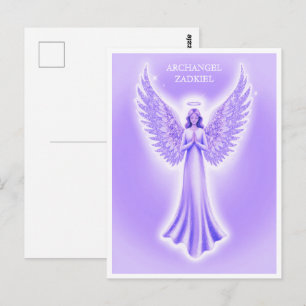 Christmas Angel Purple, Lilac And White Postcard