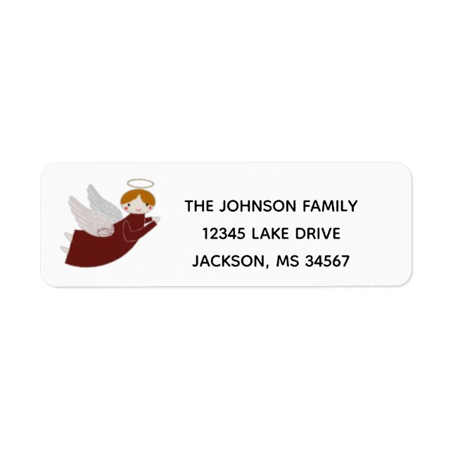 Christmas Angel religious Return Address Label (Front)