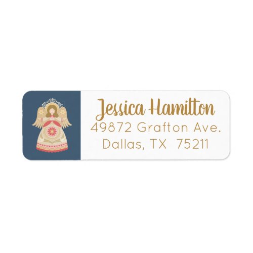 Christmas Angel Return Address Label