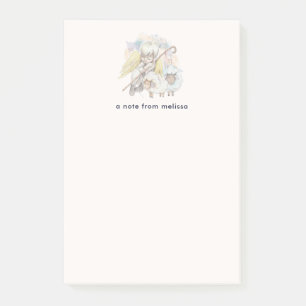 Christmas Angel Shepherd with Lambs Post-it Notes