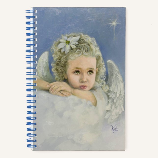 Christmas Angel Spiral Notebook (Front)