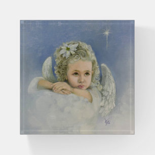 Christmas Angel Square Paperweight