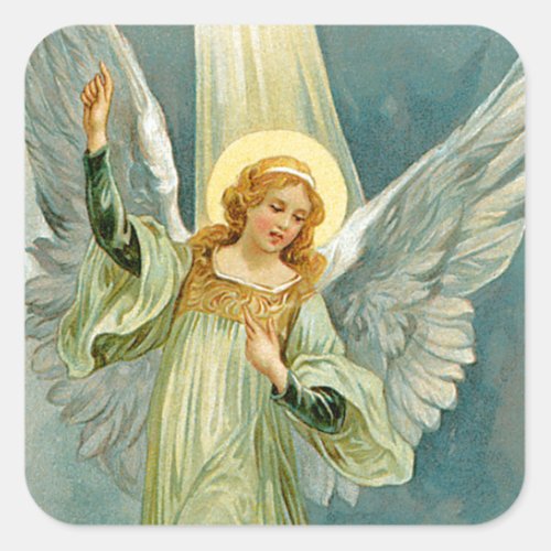 Christmas Angel Square Sticker