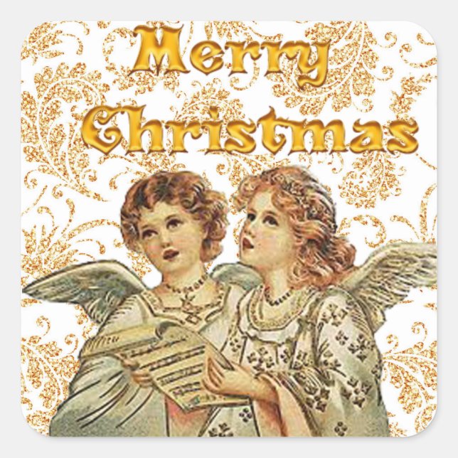 Christmas Angel Stickers to Seal your Envelopes (Front)
