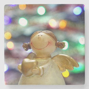 Christmas Angel Stone Coaster