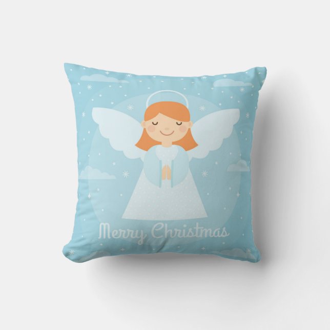 Christmas Angel Throw Pillow (Front)