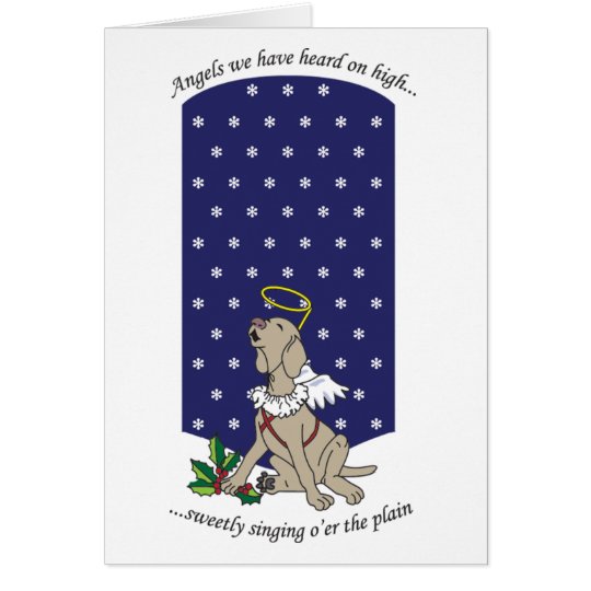 Christmas Angel Weimaraner Card