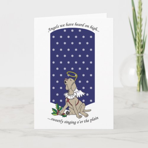 Christmas Angel Weimaraner Holiday Card