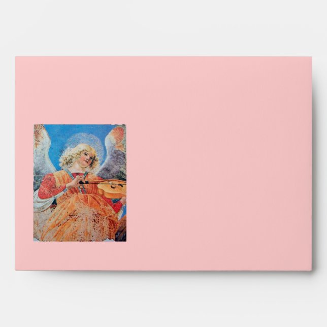 CHRISTMAS ANGEL white blue red pink Envelope (Front)