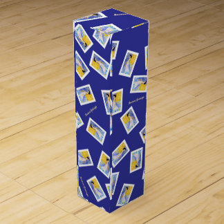 Christmas Angel Winter Snow Maureen Girard Wine Box