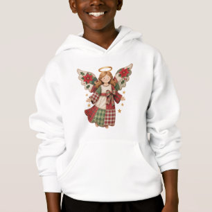 Christmas Angel with Golden Stars Hoodie
