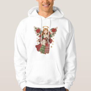 Christmas Angel with Golden Stars Hoodie